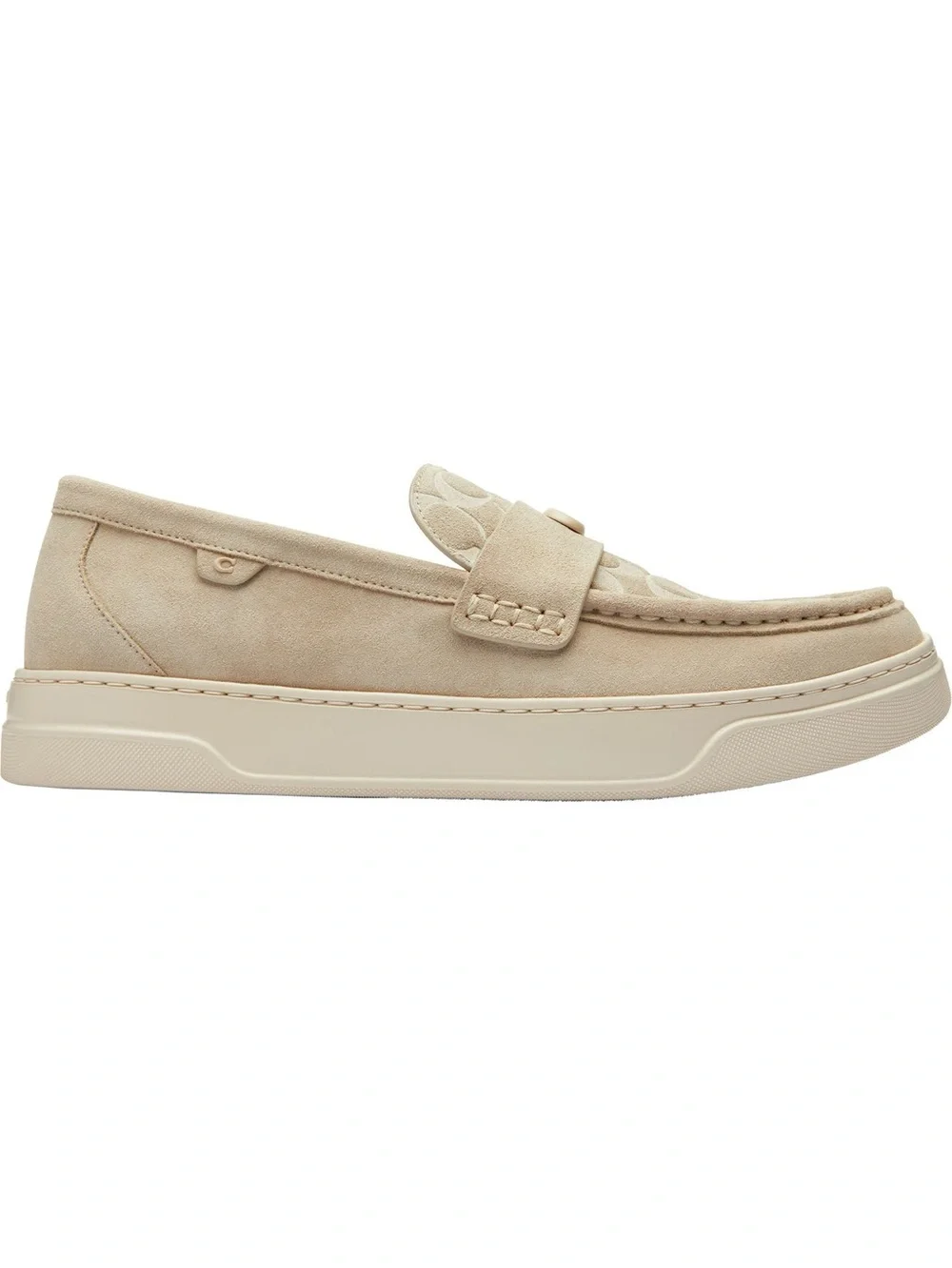 Coach Tan Suede Signature Slip-On Loafers NEW 8.5